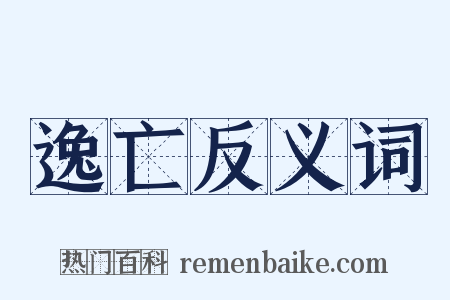 逸亡反义词是什么意思的图片